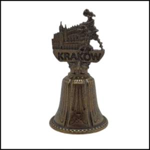 Souvenir Decorative Bell of Krakow, Poland, & PW One on The Back, Antique Finish Bell Size Height 2.5 inches Tall - 1 inches Base
