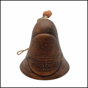 Souvenir Decorative Bell of Norway Fjord Cruise, Terracotta Finish Like Bell Size Height 3.5 inches Tall - 3 inches Base