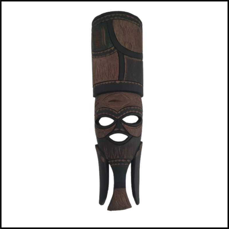 ADSPL-Store Souvenir of Africa, Wooden Carved Mask for home decoration, Wood wall hanging, 19x5 inches approx