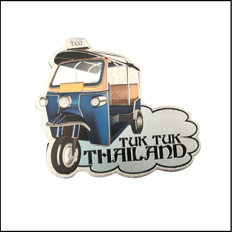 thailand blue tuktuk fridge magnet souvenir